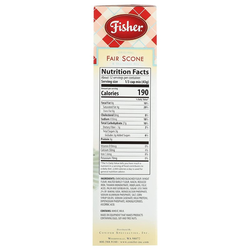 Fisher Original Fair Scone & Shortcake Mix, 18 Ounces (Pack