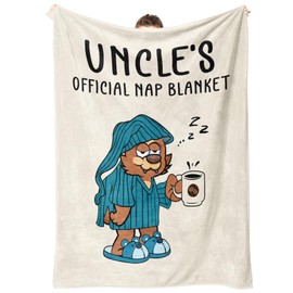 Juratar Uncle Gifts Blanket, Uncle Birthday Gifts, Best Uncles Gift for Fathers Day, Thanksgiving, Christmas, Funy Presents for Uncles from Nephew Niece, Soft Flannel Throws Blankets, 50"X60"