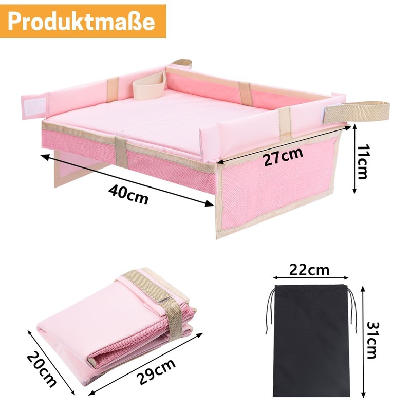 Kids Folding Travel Table with Drawing Function - Car Lap