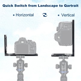 DSLR Camera L Bracket Vertical Horizontal Switch Camera Quick Release Mount Plate for Canon Nikon Sony DJI Osmo Ronin Zhiyun Stabilizer Tripod Monopod