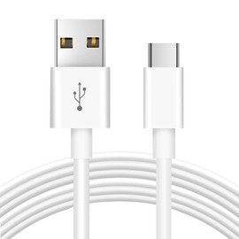 16.4ft/5M Long USB C Cable, Charging and Data Transfer, Durable USB A to USB C Power Charging Replacement Cord for Home Security Cameras, Phones, Switch Pro Controllers and More USB-C Devices-White