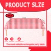 2pcs Red White Checkered Table Cloth Party, 137*274cm Plastic Table