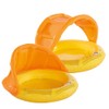 Smart-Planet Baby Pool with Sun Canopy, Paddling Pool, Yellow/Orange, 1-Ring