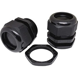 Lumonic 2 x Cable Gland M50 PG42 IP67 Metric D32-38 mm I Cable Grommet Waterproof in Black I Screw Connections, Hose Guide M50 P