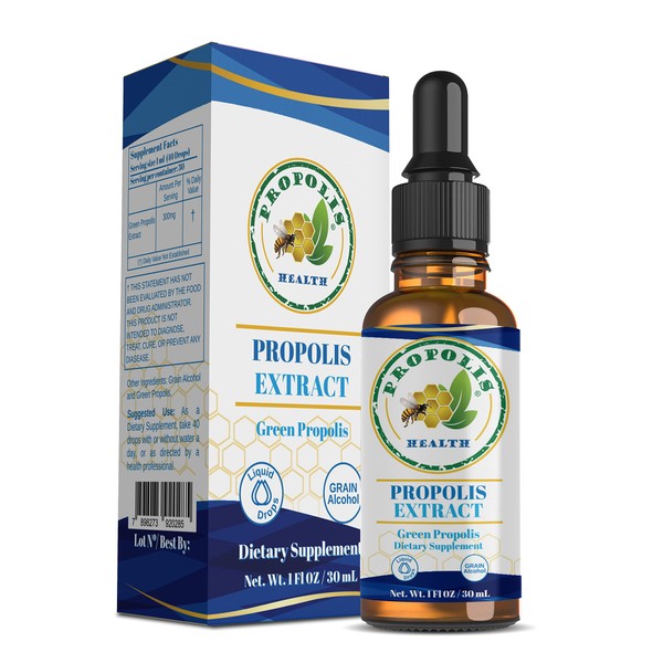 Propolis Health - Bee Propolis Extract - Brazilian Bee Propolis - 30 Days Supply - Propolis Liquid Supplement - Propolis Drops