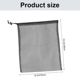 12 Pcs Drawstring Mesh Bags with 6 Colors, 25×30cm Nylon Mesh Storage Bag, Colorful Drawstring Organizer Toy Storage, Mesh Laundry Bags for Sport, Swimming, Beach, Travel, Gym, Camping, Training