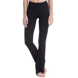 Fishers Finery Women's Ecofabric Classic Bootleg Yoga Athletic Pant (Black, M)