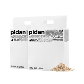 pidan pidan Tofu Cat Litter Clumping,Flushable,Ultra Absorbent and Fast Drying, 100% Natural Ingredients Litter,Solubility in Water,Really Dust-Free,Less Scattering (5.3lb2bags)
