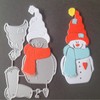 Christmas Snowman Embossing Metal Cutting Die Cuts, Merry Christmas Embossing