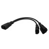C14 to C13+NEMA 5-15R Y Splitter Power Plug Cord,Single C14