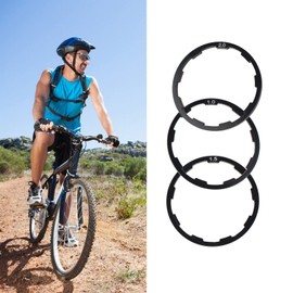 Ejoyous Spacer Ring for Cassette Pack of 3, Bicycle Cassette Spacer Aluminium Alloy Washer Sprocket Inner Bearing Axle Washers Seal for Bicycle Hubs Mountain Bike Road Bike 1 mm + 1