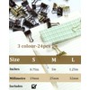 Mini Binder Clips 0.75in 24-Pack - Multicolor Bronze Clips for