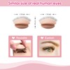 Miuffue 3 Pairs 2 Layers Eyelash Practice Eyelids for Mannequin