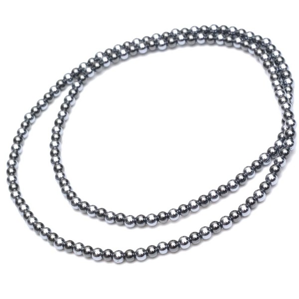 Terahertz Mineral Rubber Necklace, Magnetic Hematite, Health Accessory, Elastic Rubber