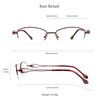 LifeArt Alloy Semi-Rimless Reading Glasses,Blue Light Blocking Glasses, Anti Eyestrain,