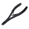 Alicates para Extensiones de Cabello Negro, Pinzas de Acero Inoxidable
