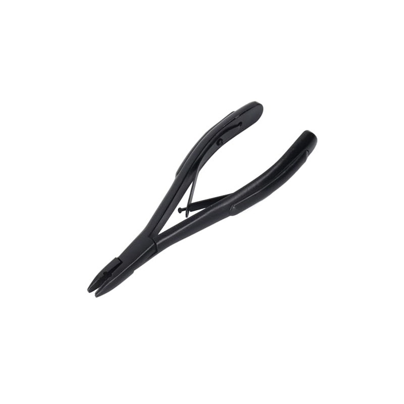 Alicates para Extensiones de Cabello Negro, Pinzas de Acero Inoxidable