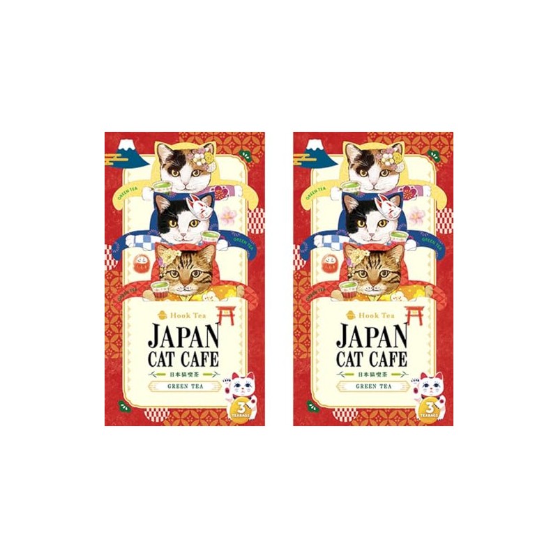 Japan Cat Cafe Sencha Green Tea (0.05 oz x 3