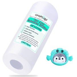 Craftido Tear Away Embroidery Stabilizer Backing 10" x 25 Yd/roll Compatible with Most Hoops 1.8oz Medium Weight for Machine Embroidery and Hand Sewing