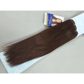 Outre 12" Micro Perm Yaki #4 Dark Brown Straight 100% Human Hair Extensions