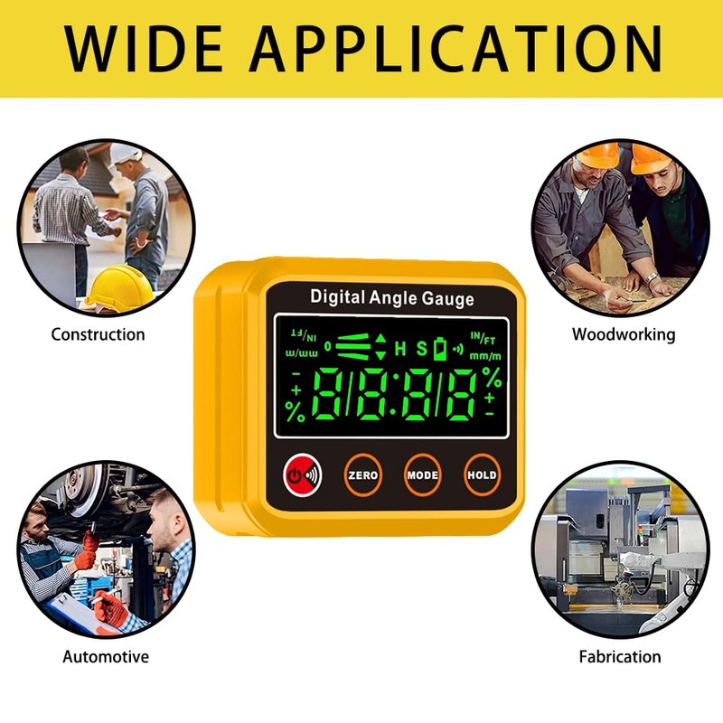 Angle Gauge, eOUTIL Digital Protractor/Inclinometer/Angle Finder with V-Groove Magnetic Base