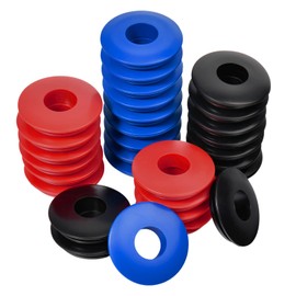 LEONTOOL 30Pcs Glad Hand Seals Rubber Gladhand Seals Washers Round Elastic Grommets Gaskets for Semi Trucks Trailers Tractors Brake Air Hose (10Pcs Red, 10Pcs Blue, 10Pcs Black)