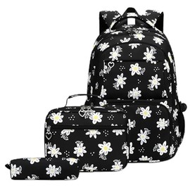 VIDOSCLA Girls Daisy Backpack Elementary Students BookBag School Bag for Kids