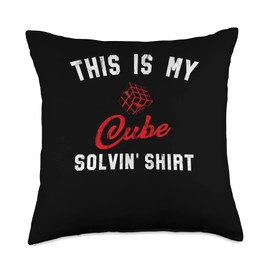 The Melting Cube - Competitive Speed Cubing Merch This Is My Puzzle Solving Speed Cube Youth Math Throw Pillow, 18x18, Multicolor