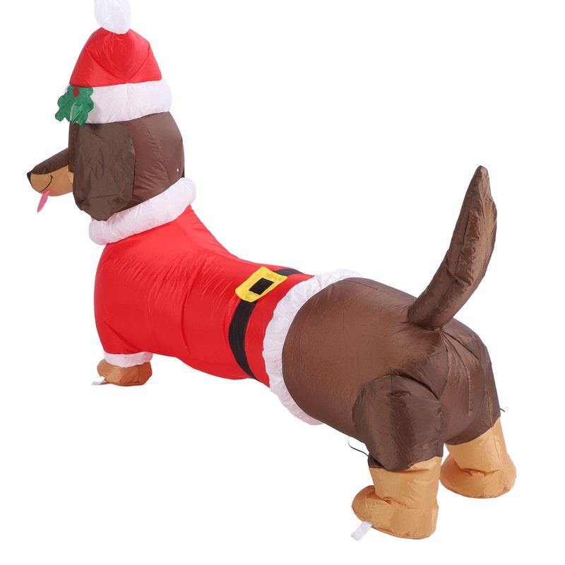 Inflatable Weiner Dog 1.5 Meters Illuminated Polyester Fiber Blow Up