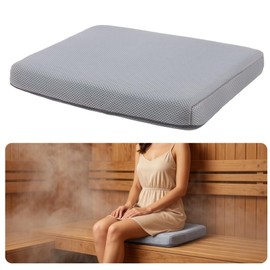 Joyibay Shower Seat Cushion 16x12x2, 45d Mesh Pad, Non-Slip Waterproof Gray