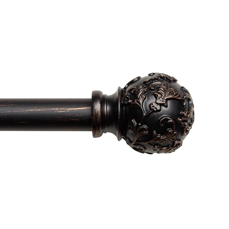 Exclusive Home Vine 1" Curtain Rod and Finial Set, Oil