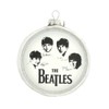 kat + annie Ornament The Beatles Drum, Silver and White