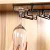 Uten 4 Rows Wine Glass Racks Under Cabinet Wall Mounted