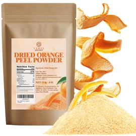 Orange Peel Powder 4 oz, Perfect for Orange Peel Tea, Cooking, Cocktails and more, Natural Zest for Recipes & Garnishes.