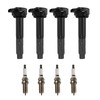 TRQ Ignition Kit Ignition Coil Spark Plugs Compatible with 2010-2012