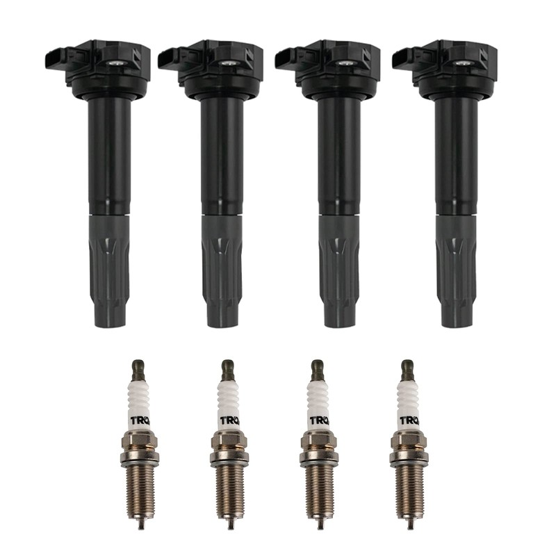 TRQ Ignition Kit Ignition Coil Spark Plugs Compatible with 2010-2012