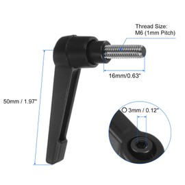 TA-VIGOR 4Pcs Adjustable Clamping Lever Handles, M6 x 15mm Locking Quick Release Push Button Ratchet Screw Knobs, 304 Stainless Steel Male Thread Stud Bolts Handle for Machinery & Equipment