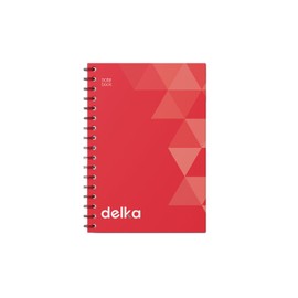 delka A5 Wirebound Notebooks, Ruled Pages, Durable Spiral Binding, Premium Quality Paper for School, Office, and Note-Taking Versatile (Coral Red, Pack of 1)