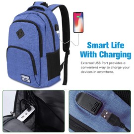 YAMTION Laptop Backpack School Backpack with USB Charging Port for Men and Women, Waterproof, 35 L