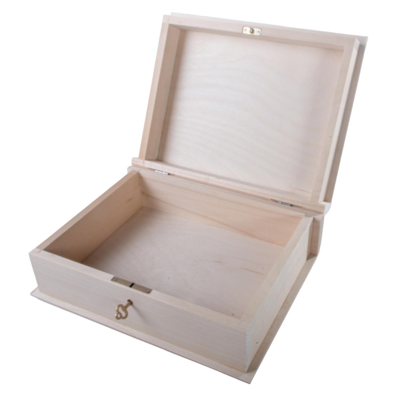 WooDeeDoo Wooden Key Lockable Book Shaped Box | 24 x