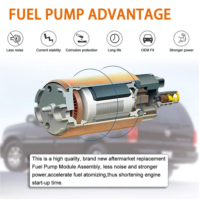 fokes Fuel Pump for Honda VTX1800 2002-2009, Replaces Honda 16700-MCH-023