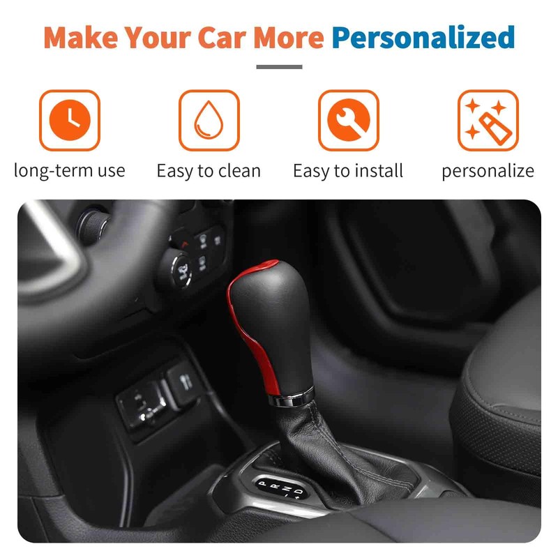 JeCar Center Console Gear Shift Shifter Knob Cover Trim for