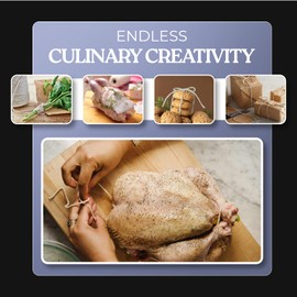 Twine String | Butchers Kitchen Twine | Perfect for Meat Trussing and Food Prep| Bakers Cooking Craft| Wired Heavy Natural Cotton | Hanging Thread DIY Garden Summer Decor(11 PLY- 200 FEET- Pack of 5)