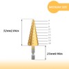 Ruidee 3Pcs Step Bits Set HSS Step Cone Drill Bit
