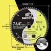 7-1/4"/184mm Aluminum Cutting Disc,Circular Saw Blade 60T TCG Teeth,TCT Cut