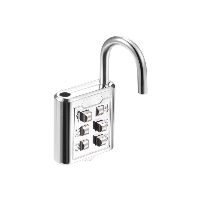 sourcing map 6-Digit Combination Padlock Push Button Lock for Locker