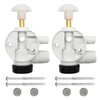 UOIENRT 2Pcs 385314349 RV Water Valve Assembly Camper Trailer Toilet
