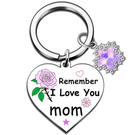 VMHEFAV Mom Gifts For Women Unique Mom Gifts For Mother Stepmother Moms Who Have Everything Heartwarming Remember Mama Keyring Present From Daughter Son Kids Mothers Day Birthday Gifts For Her