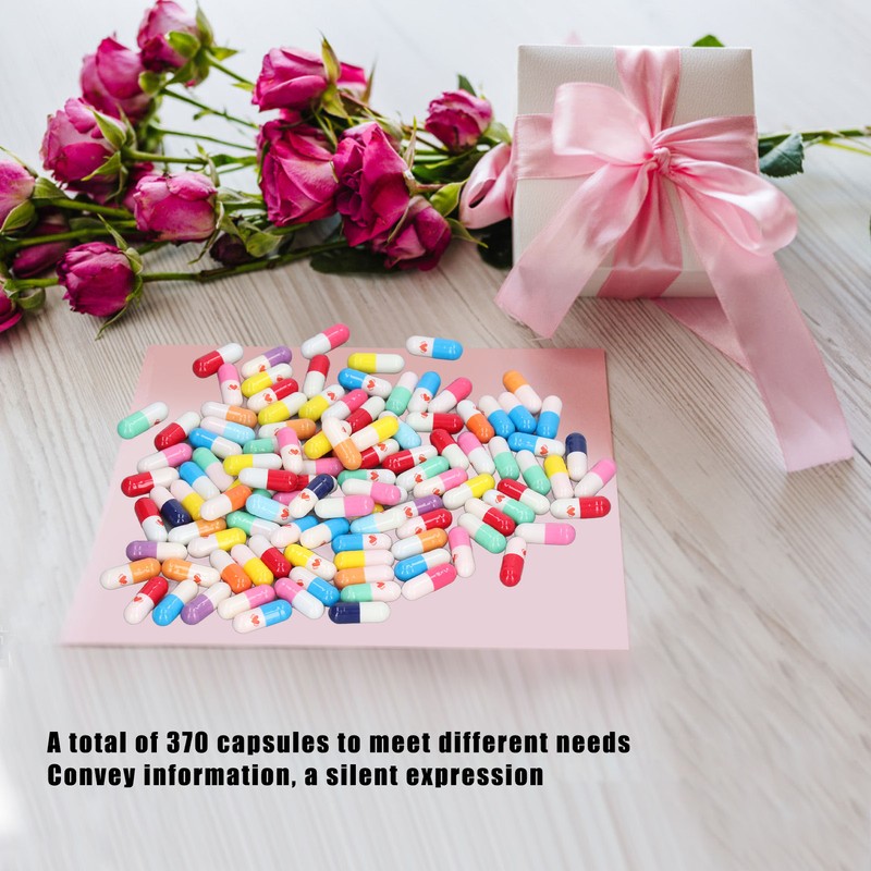 370Pcs Message Capsules Deliver Message Cute Patterns Cute Love Capsules