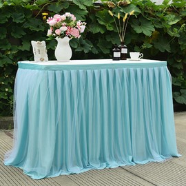 Table Skirt Tulle Table Skirt Table Tulle Tableware Table Cloth for Wedding Birthday Party Home Decoration